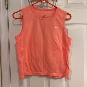Nike Dri Fit Sleeveless Athletic Tank Top Coral Women's